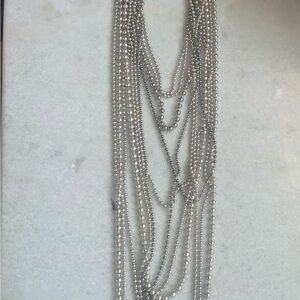 Elegant Silver Multi-Strand Necklace